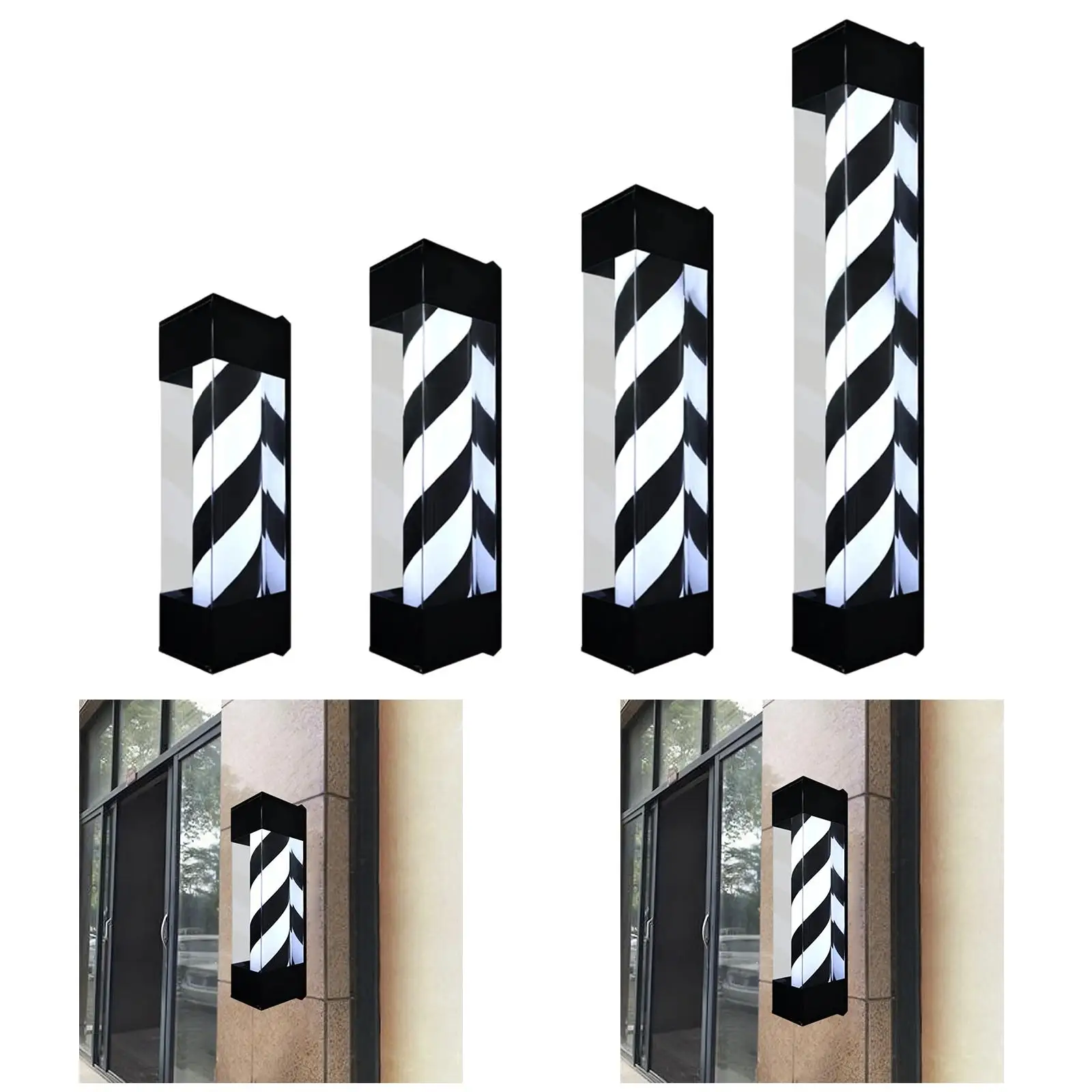 

Wall Mounted Barber Pole LED Light,Waterproof ,20W,Rainproof Classic Barber Pole Rotating Light,