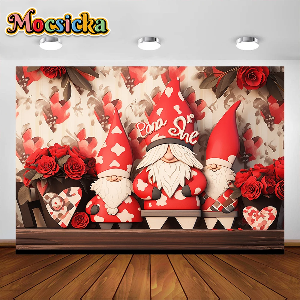 Valentine's Day Photography Background Sweetheart's Dwarf Party Decoration Family Couple Portrait Backdrop Studio Banner Props