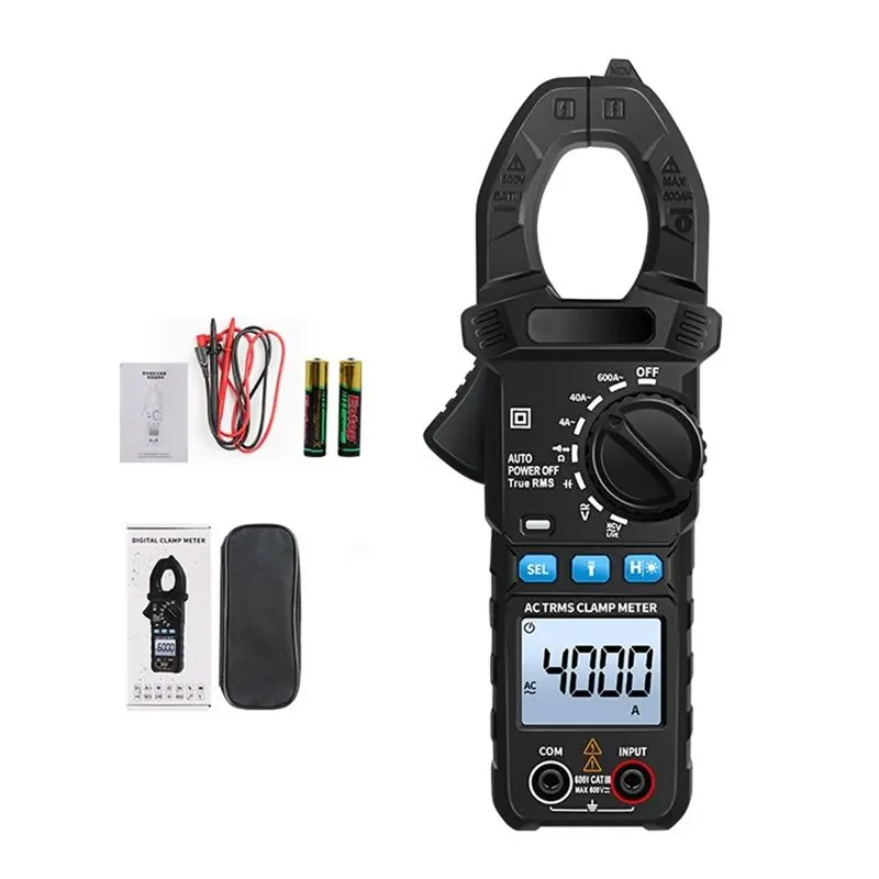

WORTHOWN-SK-201 Clamp Meter Digital Multimeter Tester AC Current Voltage Capacitance NCV Tester With Flashlight