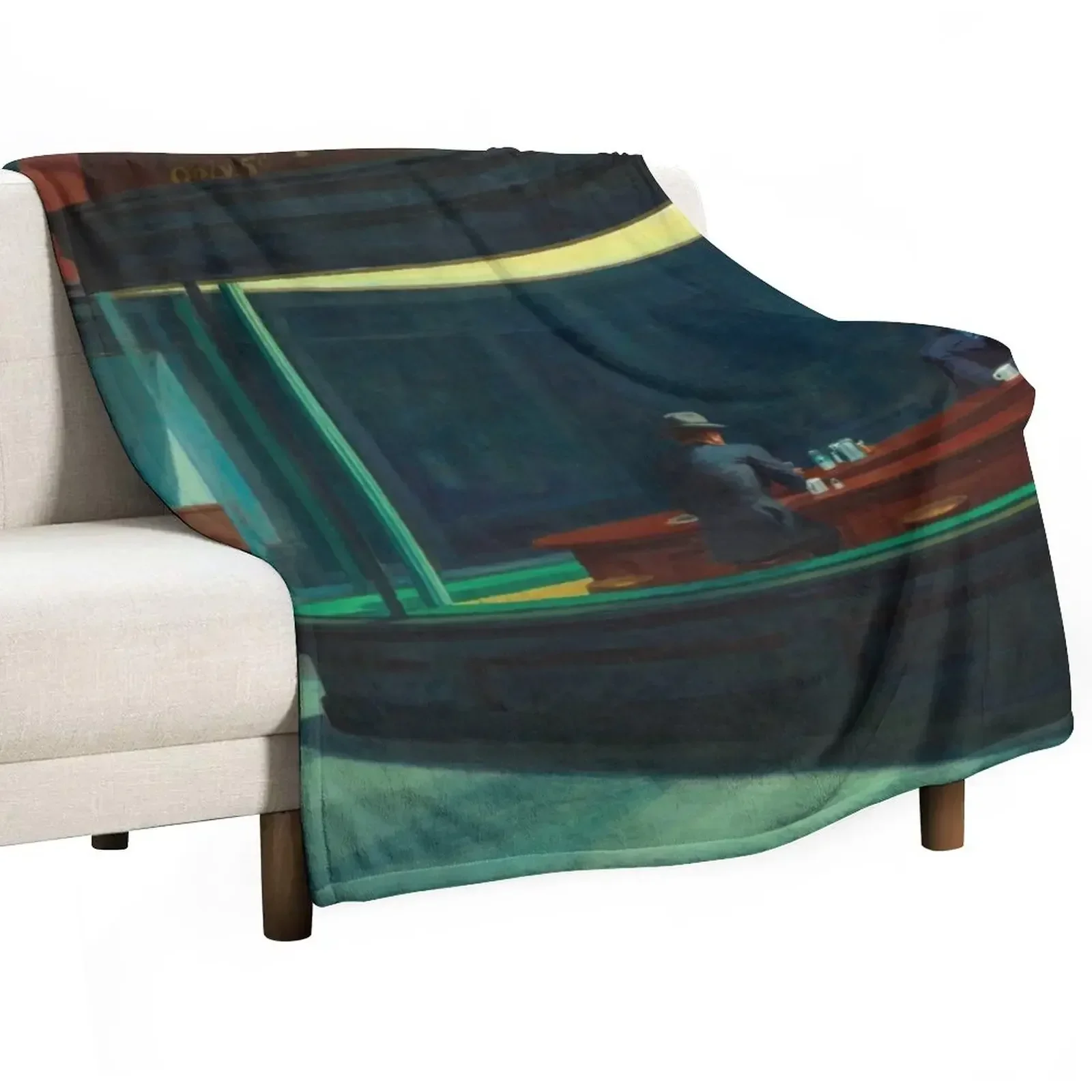 New Nighthawks by Edward Hopper Throw Blanket Sleeping Bag heavy to sleep Flannel Soft Blankets