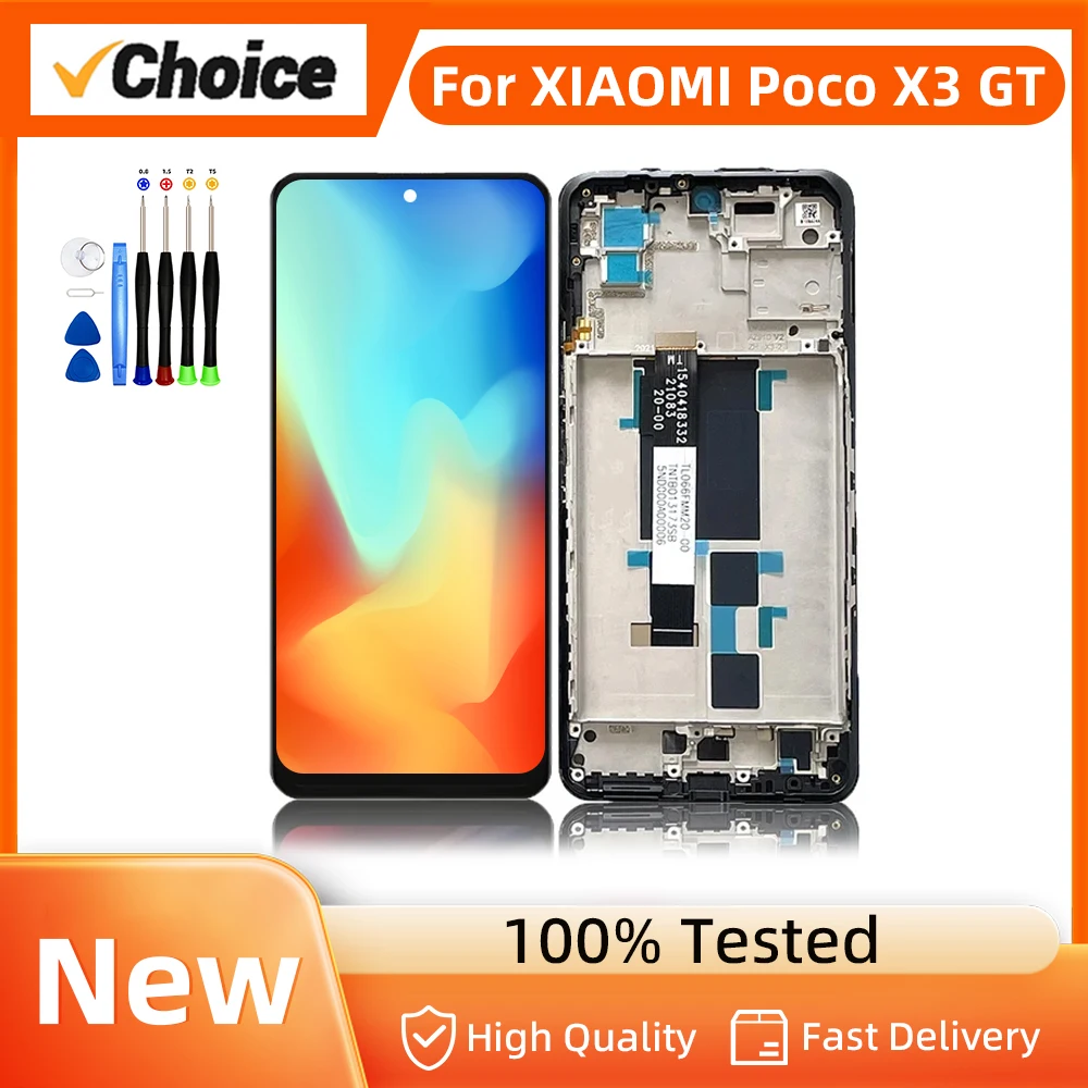 For Xiaomi POCO X3 GT Display LCD Original Touch Screen Digitizer For POCO X3GT LCD Replacement Parts 21061110AG Display