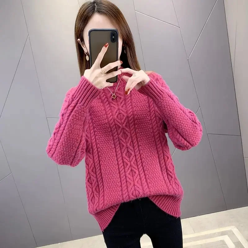 2023 Autumn Winter New Women Sweater Turtleneck Trending Sweater Fashion Korean Pullover Female Thicken Warm Casual Knitwear