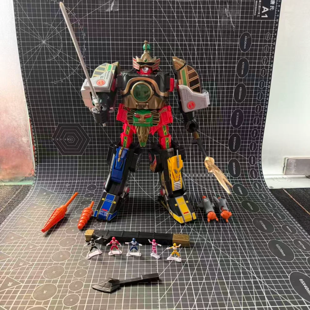 Mighty Morphin Power Rangers Re-Ignition Thunder Megazord Figura de Ação Combinável 5 em 1 Thunderzords Colecionável MMPR Season2