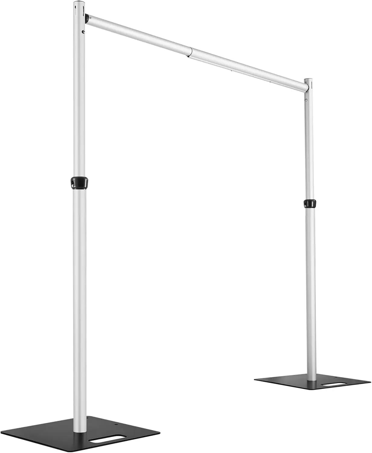 

6-10' Tall x 6-10' Wide Adjustable Pipe and Drape Stand, Duty Backdrop Stand for Event, Party, Trade Shows and Wedding Decor