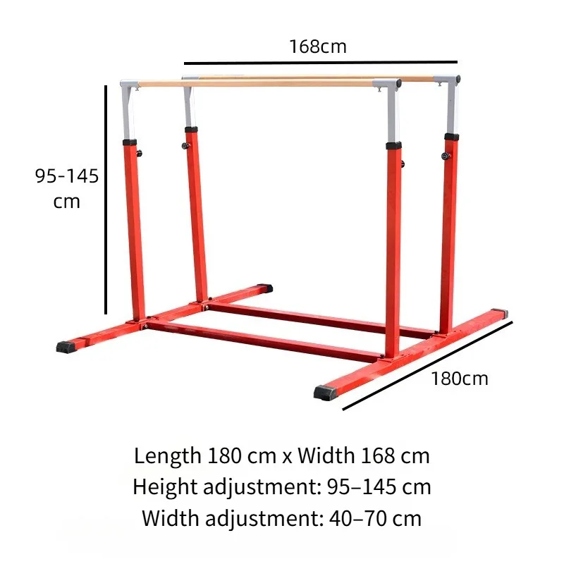 Adjustable Gymnastics Parallel Bars with A Height Range of 95-145 cm and A Width Range of 40-70 cm for Gymnastics Training