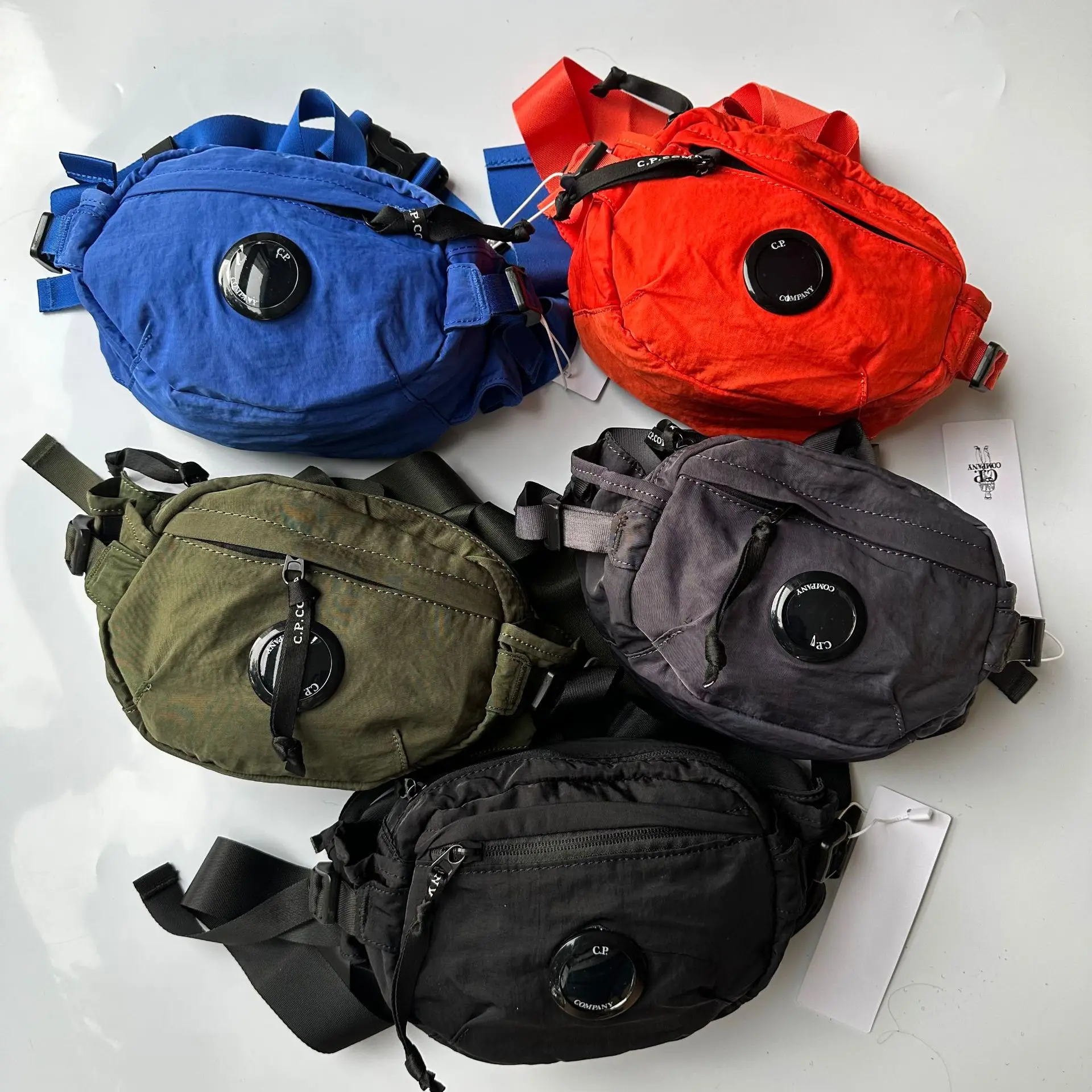 Men CP Single Shoulder Crossbody Small Bag Cell Phone Bag Single Lens Tote Bag Chest Packs Waist Bags