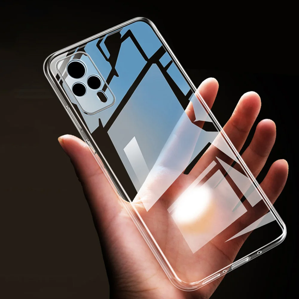 Transparent Ultrathin Phone Case for VIVO V21 E V21E 4G 5G Original Soft Clear High Qualtiy TPU Protect Back Cover VIVOV21 Funda