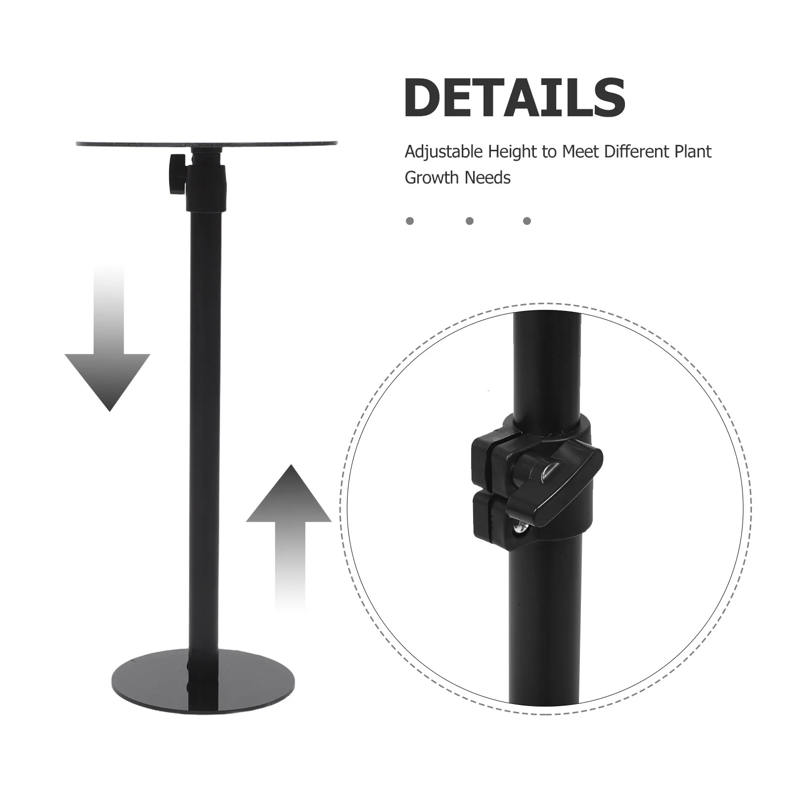 Adjustable Plant Riser for Pots 11.4-19.6 Inch Height Indoor Outdoor Planter Lift Insert Space Saving Sturdy Plastic Flower Pot