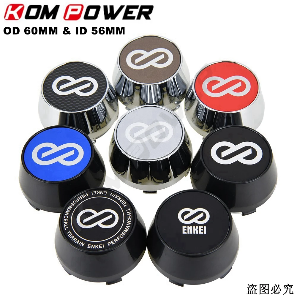 4PCS 60MM OD / 56MM ID Center Rim Cap ENEKI Racing Sticker Sport Rim Cover Caps Wheel Cover Hub Cap