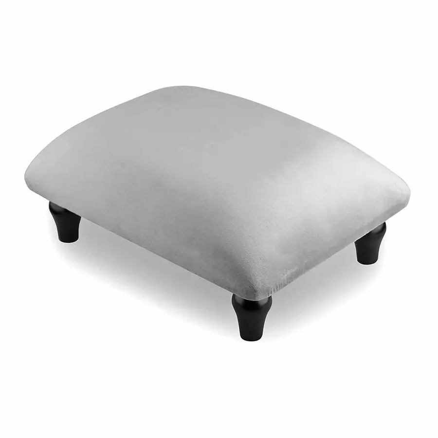 

Foot Stool Ottoman with Stable Wood Legs Upholstered Footstool Padded Foot Rest Step Stool for High Beds Seat Chair Couch Sofa