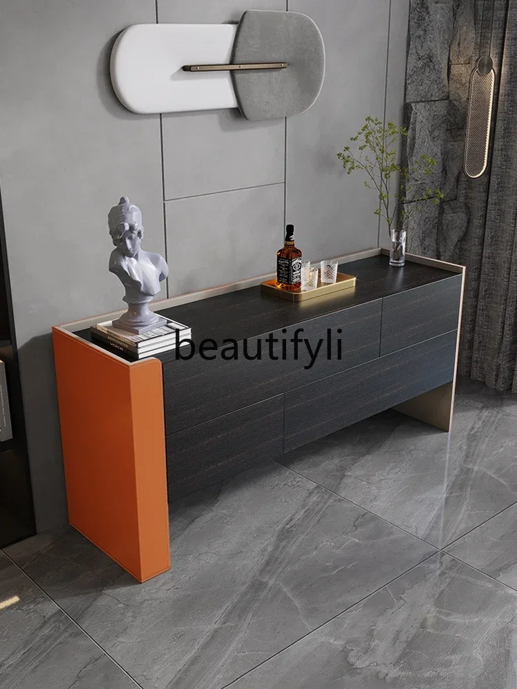 

S1S Modern minimalist porch cabinet bedroom multi-functional locker saddle leather master bedroom TV cabinet
