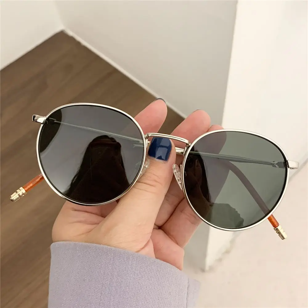 Fashion Glasses Fishing Metal Frame Shades Round Sun Glasses Women's Eyewear Women Men Sunglasses