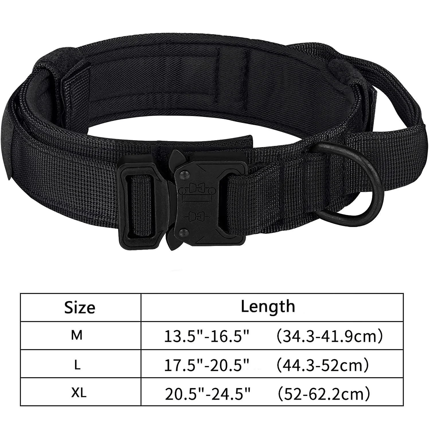 Collar táctico de nailon para perros medianos y grandes con asa - imagen 3