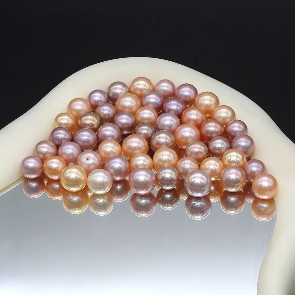Colorful Fashion Natural Freshwater Edison Pearl Bare Beads Unholed Loose Beads DIY Exquisite Jewelry Gift Materials 9-14mm