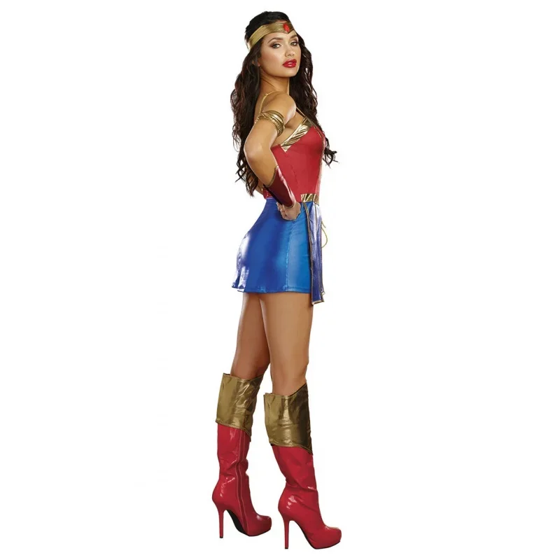 We're M-2XL Women Sexy Superhero Wonder Costume Movie Justice Diana League Prince Cosplay Fanyc Dress OI5051