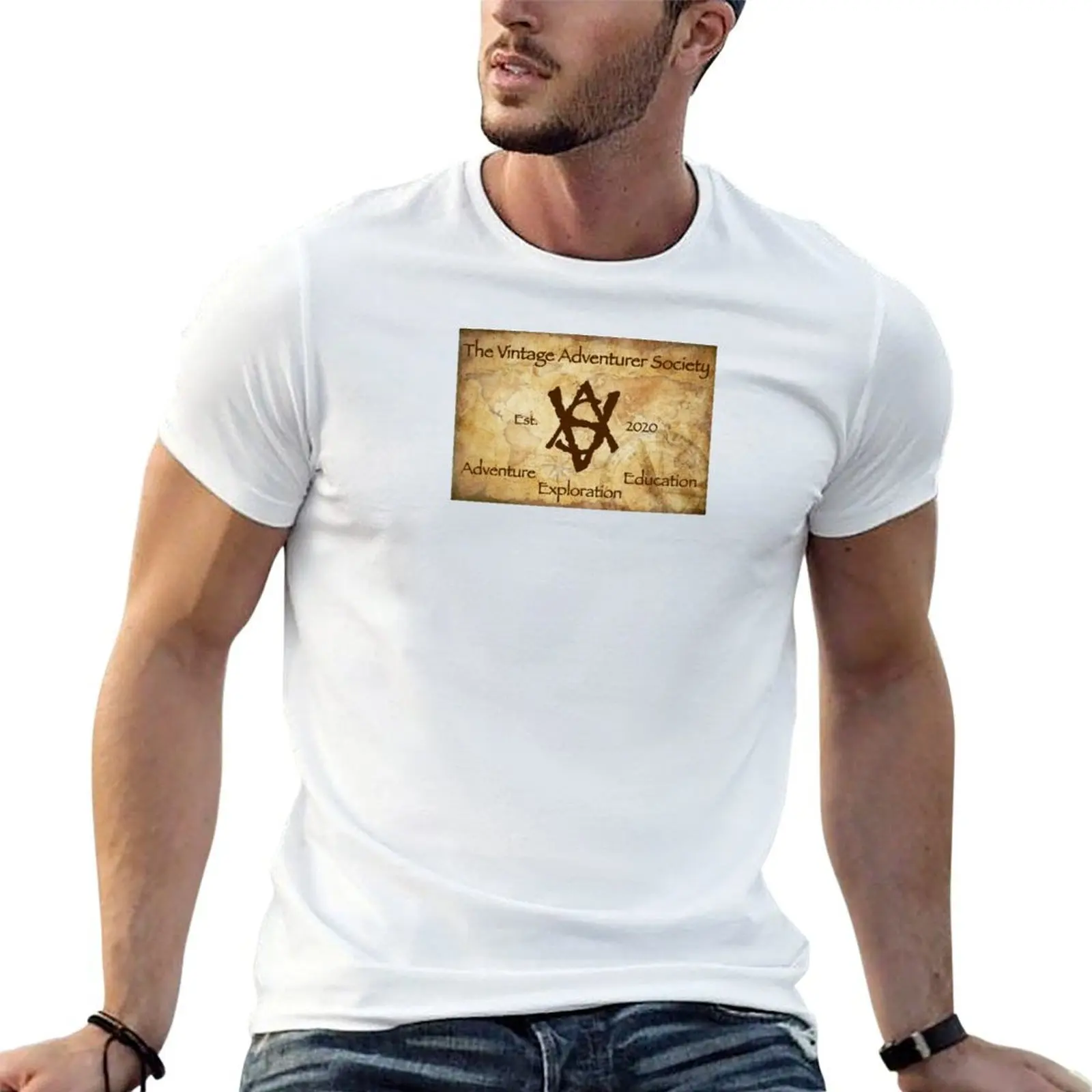 

Vintage Adventurer Society logo T-Shirt t shirts for man pack white cotton t shirt pack T-Shirt