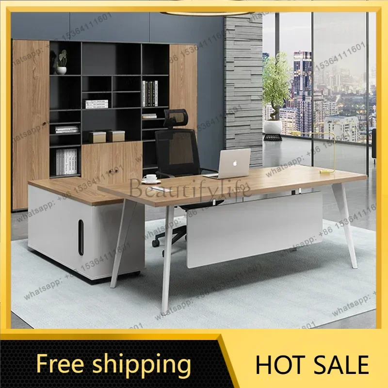 LJY Display Height Adjustment Professional Office Furniture Corner Table Computer L Industrial Executive Ufficio Unique Furnitur