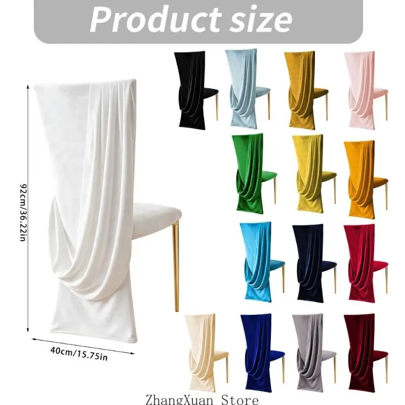 Stuhlvorhänge aus Polyester für Brautpartys, Jubiläen und elegante 3XUF – Detail 6