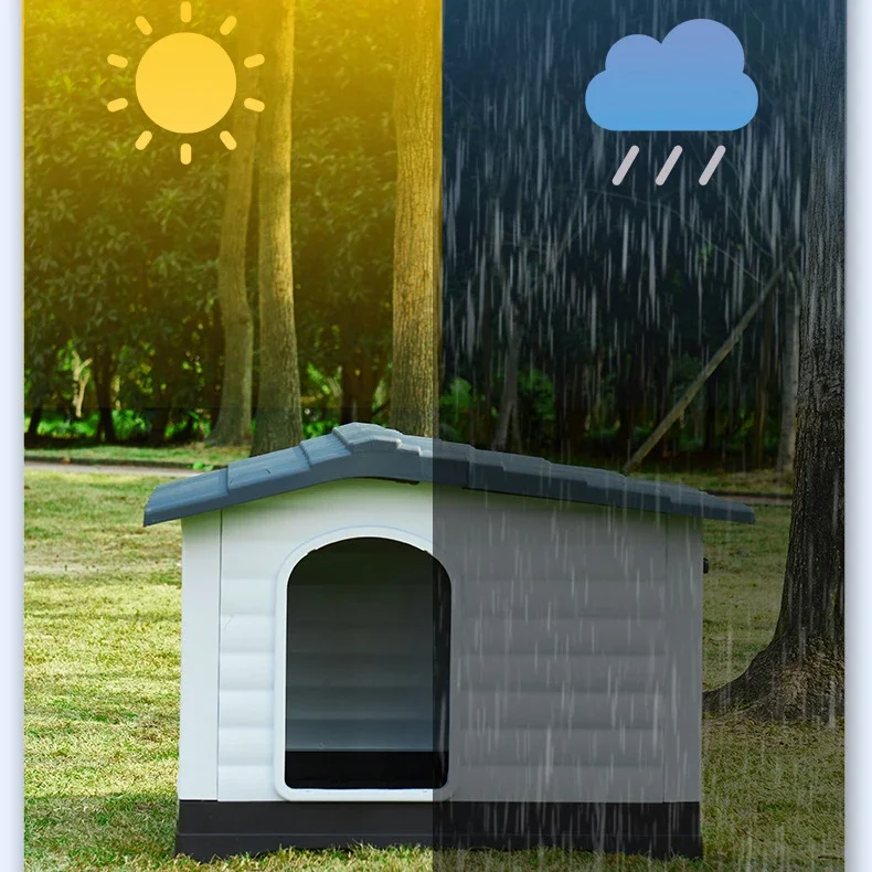 Outdoor Removable Rain-proof and Waterproof Kennels for Dogs Plastic Dog House