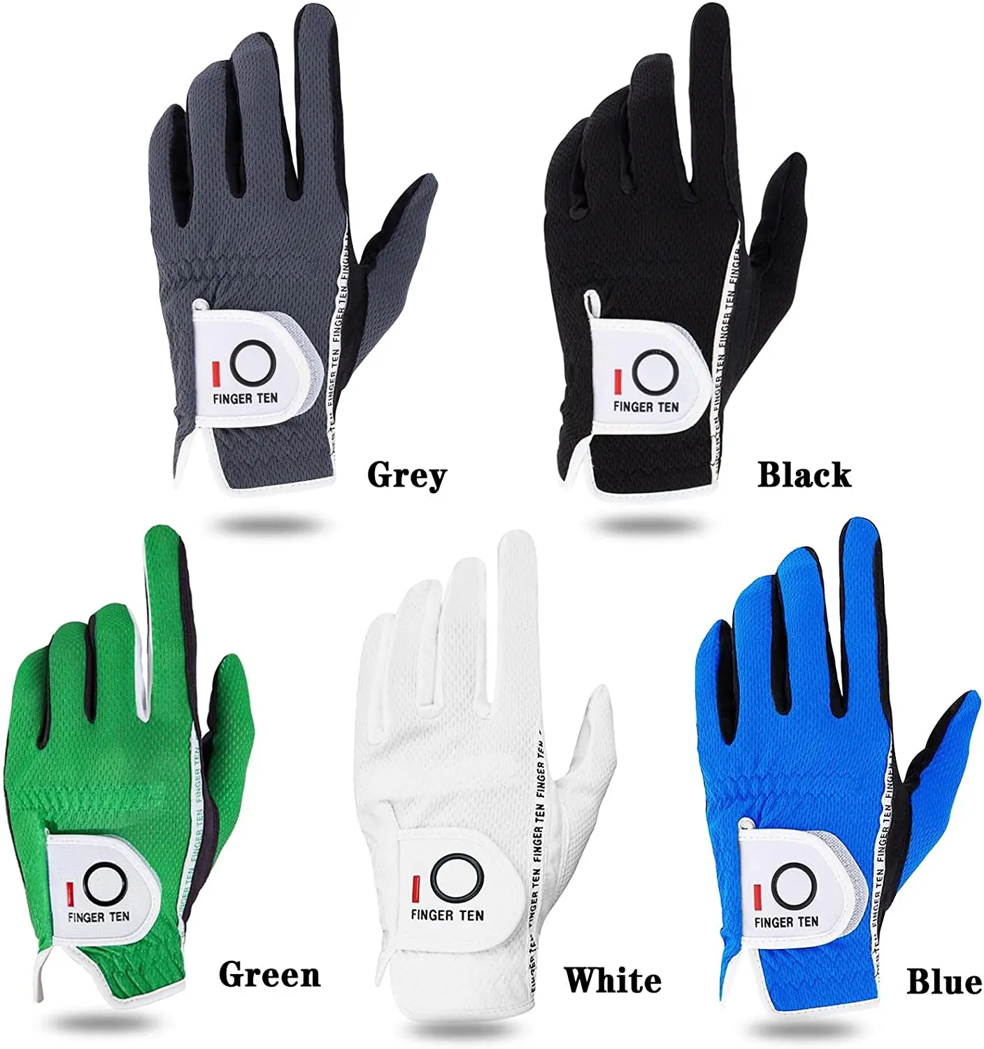 Men\'s Golf Glove Left Right Hand Hot Wet Weather No Sweat Rain Grip Gloves Black Gray White gant golf femme Drop Shipping