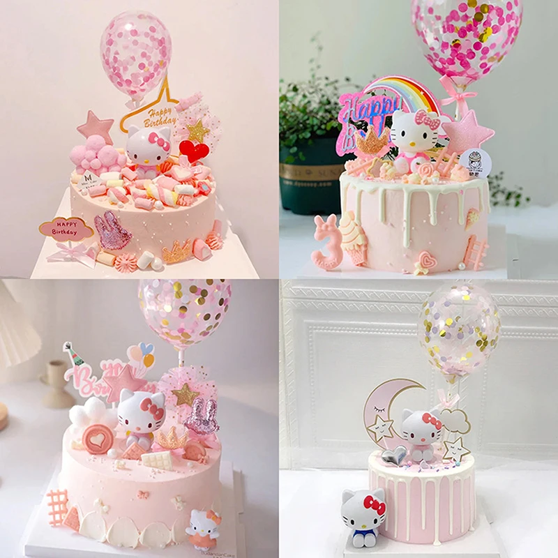 Kawaii Cartoon Cake Decorating Ornament Anime Figure Birthday Topper Fruit Cake Ornaments Children's Gift Baking Accessories