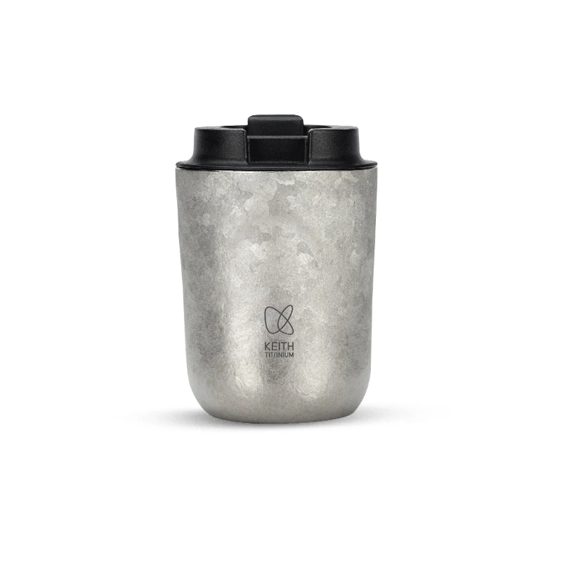 كوب قهوة من التيتانيوم النقي من كيث، كوب سفر معزول بالتفريغ لمدة 6 ساعات، ترمس محمول مقاوم للتسرب للقهوة الساخنة والباردة، للتخييم #2