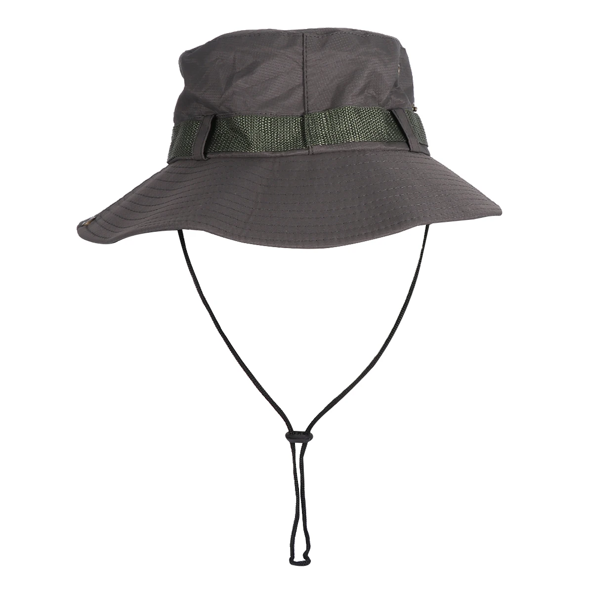 قبعة شمس للأشعة فوق البنفسجية باللون الأخضر العسكري للأنشطة الخارجية لصيد الأسماك قابلة للطي وخفيفة الوزن وقبعة حماية