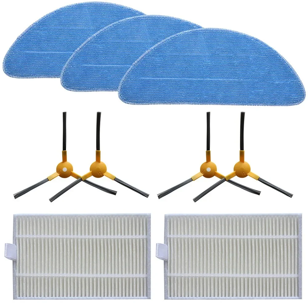Replacement Side Brush Filter And Mop Cloth Set For ABIR X6 X8 Robot Vacuum Cleaner Compatible With Smart C820W
