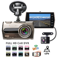 Dash Cam Front Rear Camera 1080P Full HD Driving Loop Video Recorder GPS WiFi Car DVR Car Accessories Black Box Auto Dashcam