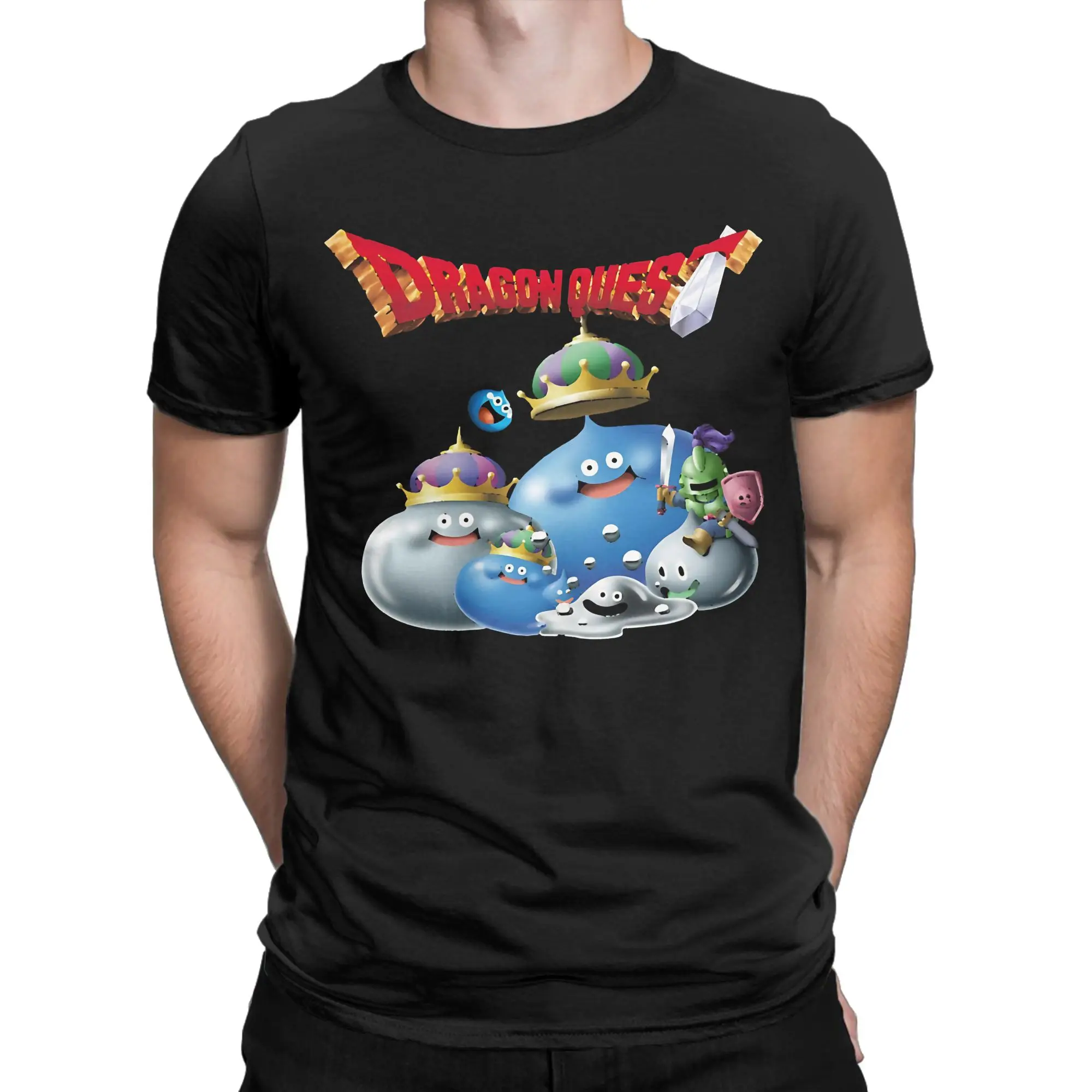 Dragon Quest slime Graphic Print T Shirts for Men Women  Cotton  Tee Shirt Clothes