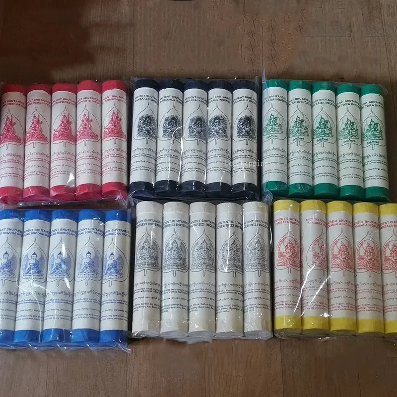 30 unids/caja de incienso tibetano Natural de Butan, incienso antiguo hecho a mano, bricolaje para el hogar, incienso de Buda, incienso de Yoga, espíritu de suministro