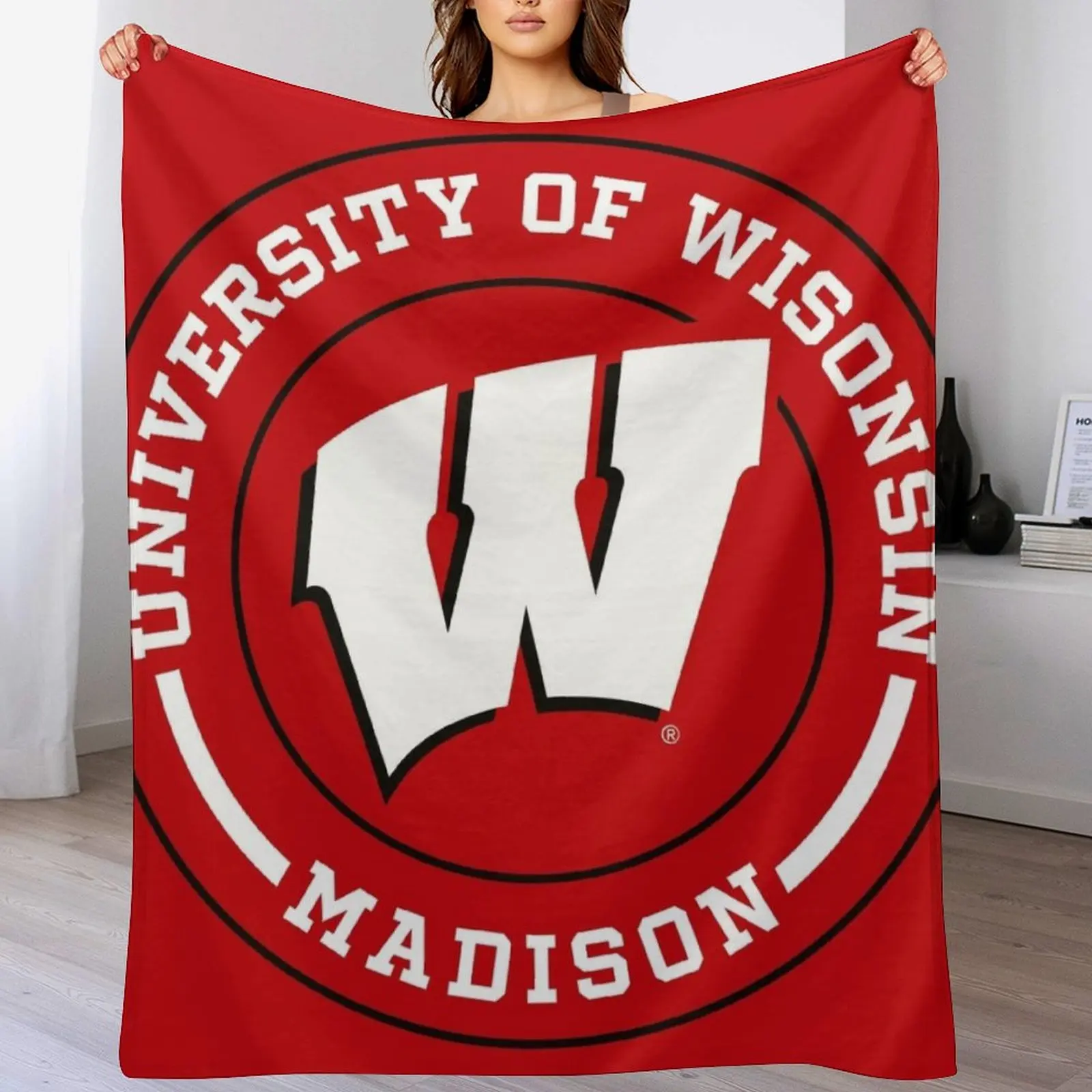 

UW-Madison Throw Blanket Personalized Gift christmas gifts Winter beds Plaid Blankets
