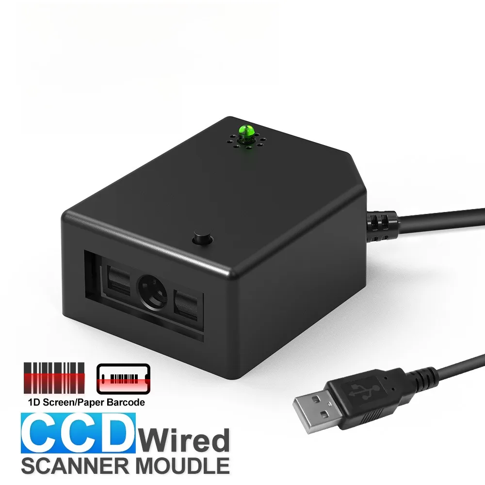 

Легко сканируемый модуль сканера штрих-кодов Портативный лазерный считыватель штрих-кодов 1D CCD-сканер