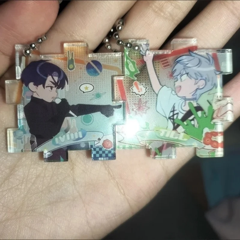 6 قطعة/المجموعة الغريبة المرحلة الدائمة أنيمي المفاتيح Mizi Sua Till Ivan Hyuna Luka مفتاح سلسلة الكرتون الشكل الاكريليك كيرينغ قلادة هدية
