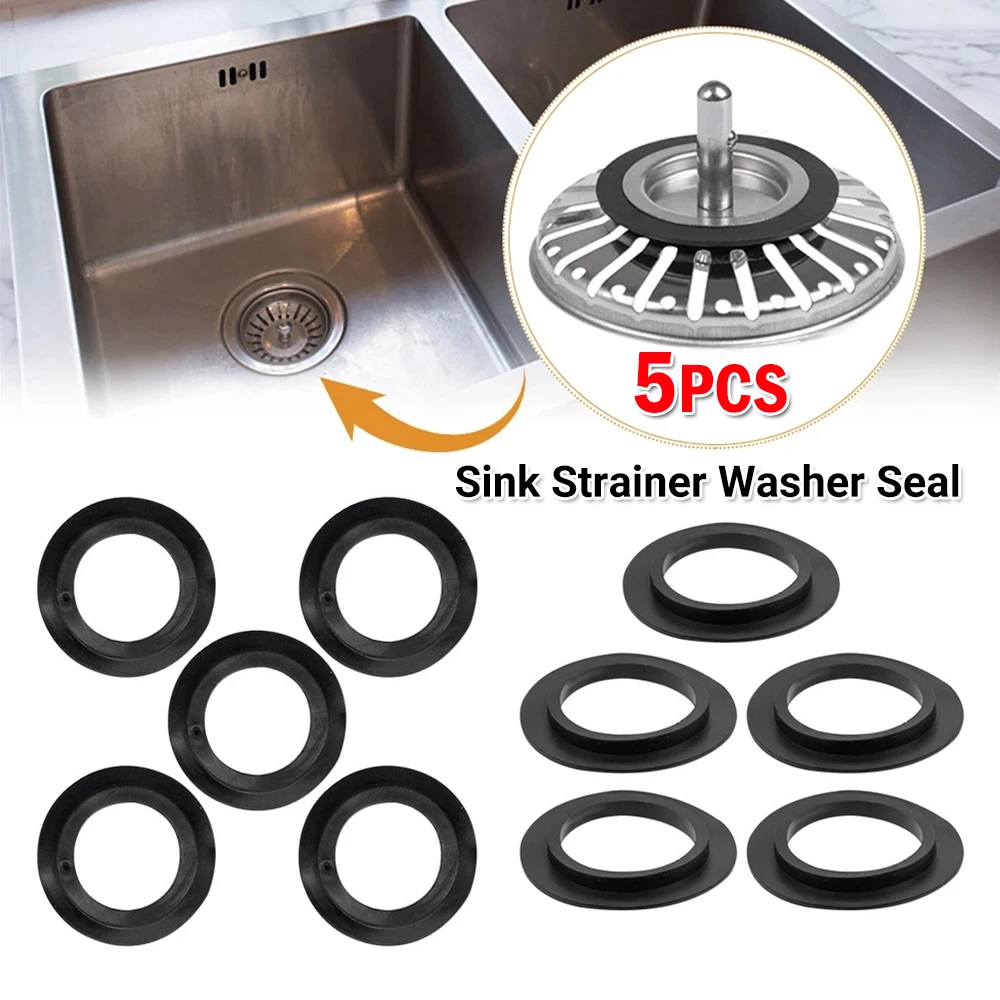 5X Replacement Rubber Seal For Franke Strainer Plug Washer For Kitchen Sink Part