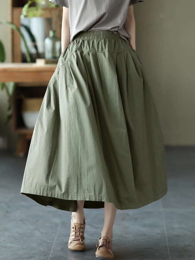 Max LuLu 2024 Spring Fashion Elegant Clothes Womens Luxury Loose Leisure A-Line Skirts Ladies Classic Vintage Elastic Streetwear