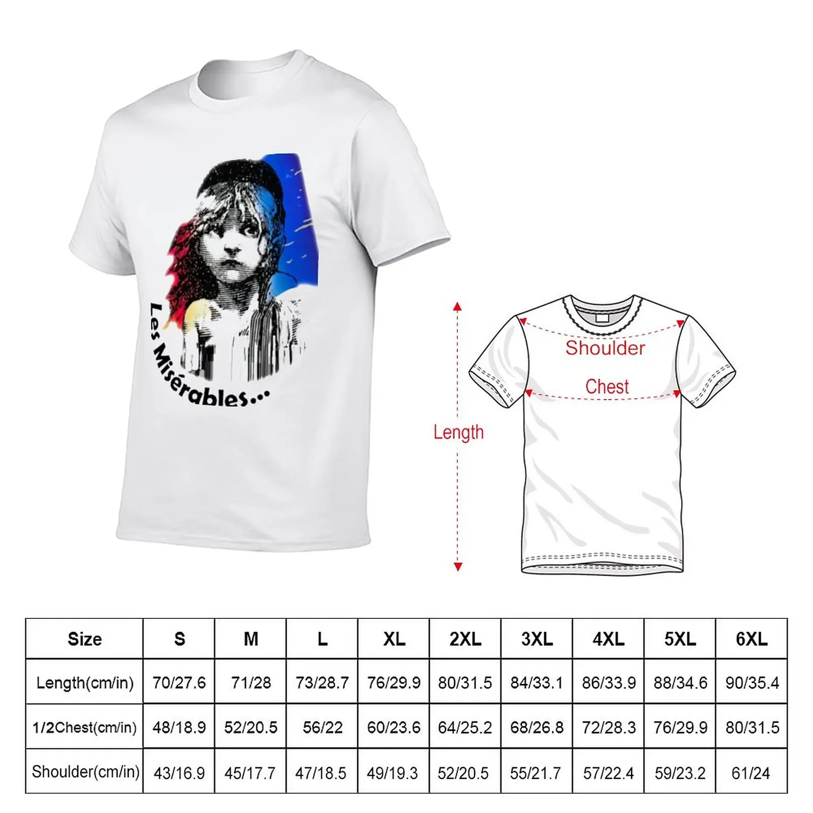 New Design of Les Misérables T-Shirt Aesthetic clothing tees Oversized t-shirt Men's t-shirt