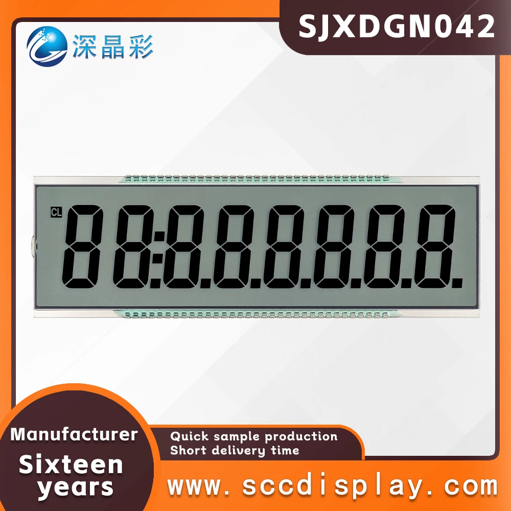 

Персонализация производителя SJXDGN042 ЖК-экран с сегментом, высокий контраст 8, 8-символьный цифровой дисплей, статический экран
