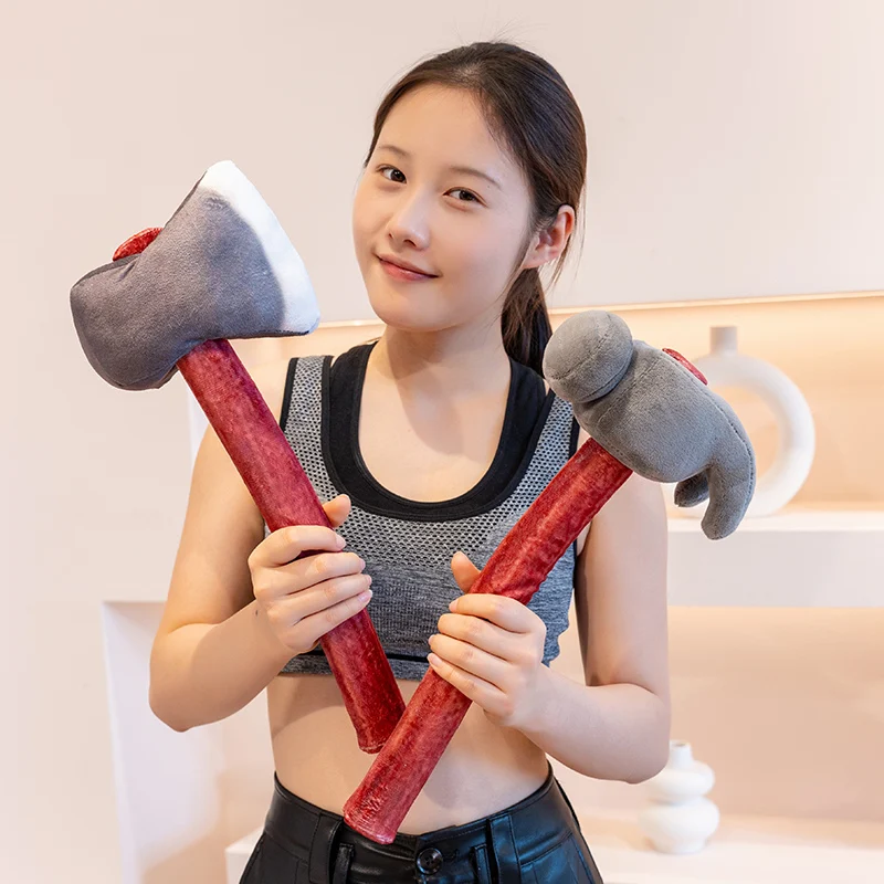 40cm Simulation Household Use Tool Plush Doll Lifelike Axe Claw Hammer Plush Toy Home Decoration Gift For Boys And Girls