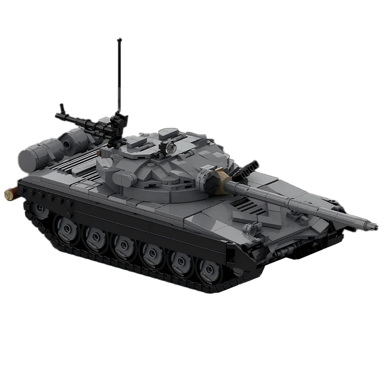 T-72B3M ของเล่นบล็อกตัวต่อรถ Moc T-72และกองทัพรถถังต่อสู้หลักทหารรางรถหุ้มเกราะอิฐโมเดลของขวัญคริสต์มาส