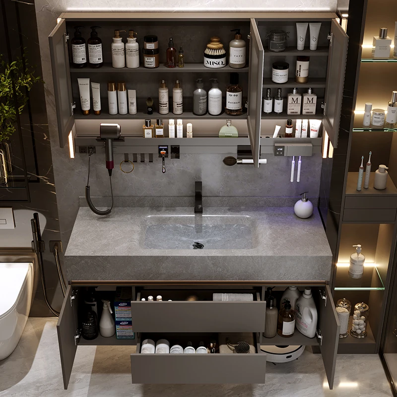 

-+-Drawers Modern Bathroom Cabinet Luxury Paper Partitions Display Toilet Organizer Cupboard Storage Archivadores Trendy Furnitu
