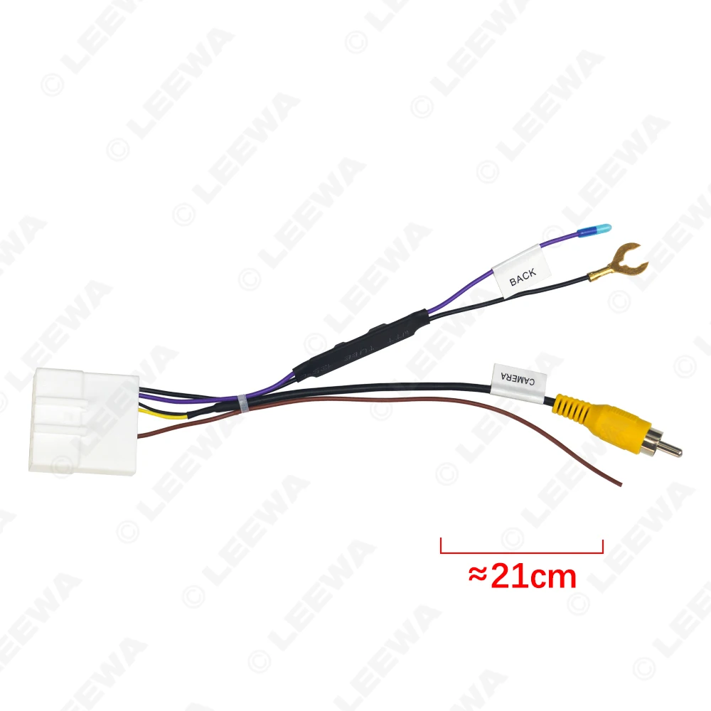 LEEWA Car Parking Rear Camera Video Plug Converter RCA Cable For Nissan Dualis J10 (07-13) 24Pin Parking Reverse Wire Adapter
