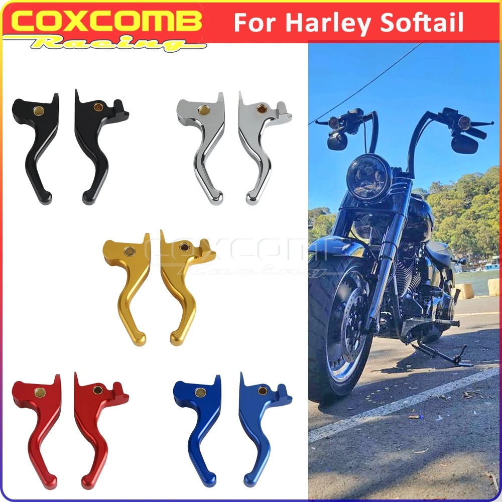 Motorcycle Hand Control Brake Lever Left&Right Brake Clutch Lever For Harley Softail Slim S FLSS Fat Boy S FLSTFBS 2016 Aluminum