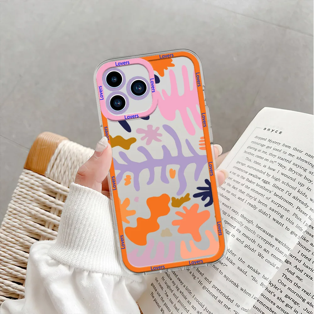 Artist H-Henri M-Matisse Phone Case for iPhone 12 11 13 14 15 16 Max Pro Plus Transparent Bezel Shell