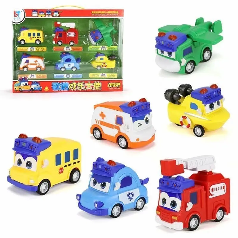 

2022 New Style 6pcs/set Gogo Bus MIni Trans Action Figures Toy Bus Pull Back Mini Figure For Kids Gift