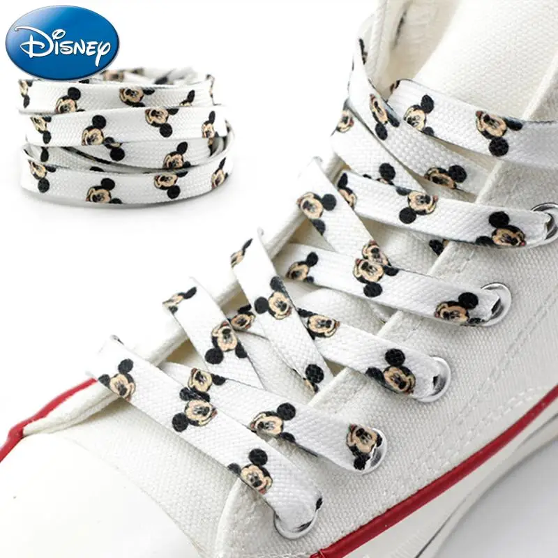 120Cm /150Cm Disney Anime Mickey Mouse Shoelaces Minnie Colorful Sports Laces Shoes Toys Accessories Kids Gifts for Children