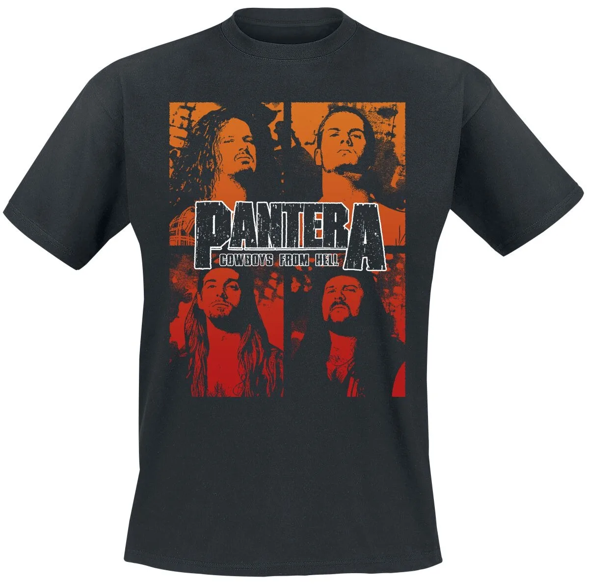 Pantera Snake Logo T-Shirt, Thrash Metal T-Shirt mit Farbverlauf-Namen und Leuchtendem Emblem-Print, Metal-Fan-Merchandise – Detail 2