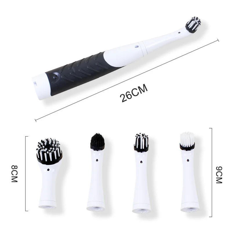 1set cleaning brush,Sonic Scrubber,Cleaning Tool With 4 Brushes,Multifunctional Electric Cleaning Brush,Cleaning Tools