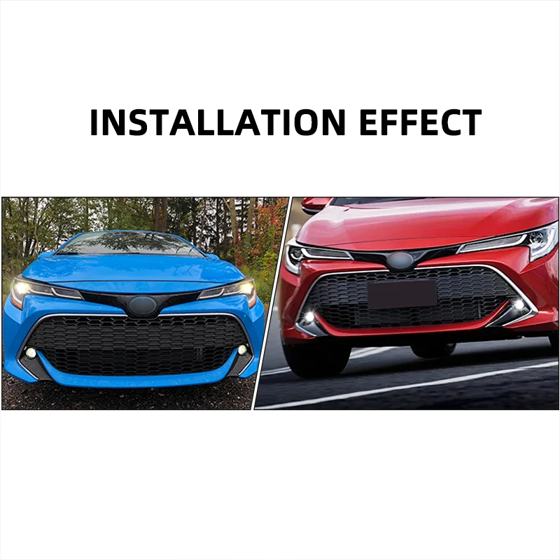 Led DRL Daytime Running Lamp Fog Light for Toyota Corolla Hatchback 2019 2020 2021 4 Doors Wires Switch Relay Waterproof