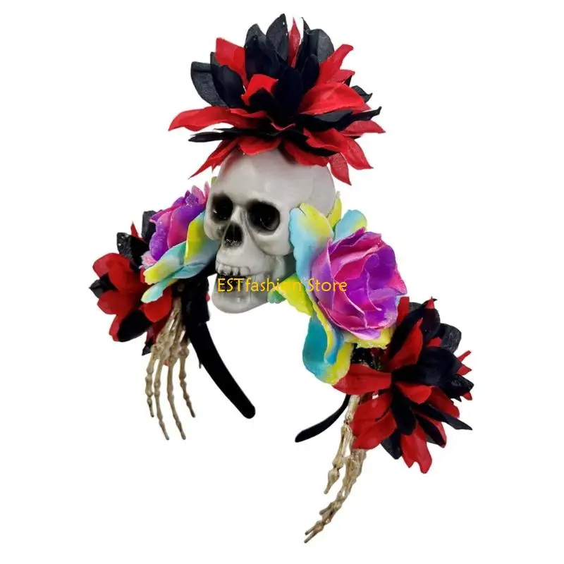 Y5GC Skeleton Hand Hairband Theater Performances Head Accessory Halloween Decoration